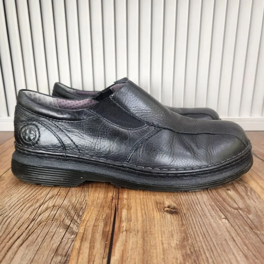 Dr. Martens Tevin Mens Size 10 Black Leather Slip On Comfort City Loafers Shoes